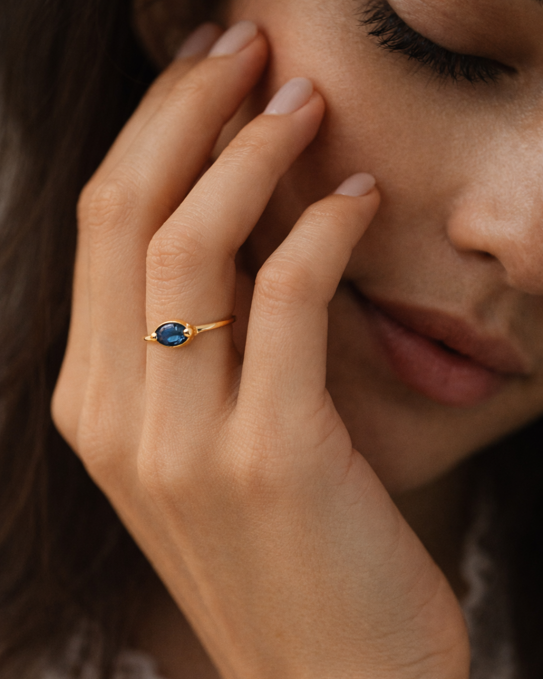14K Gold Sapphire Ring