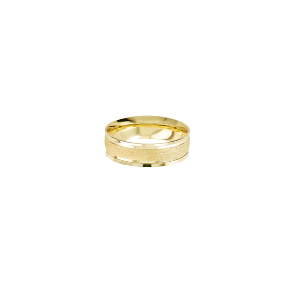 10K Gold Alliance Ring – Textured Modern Wedding Band