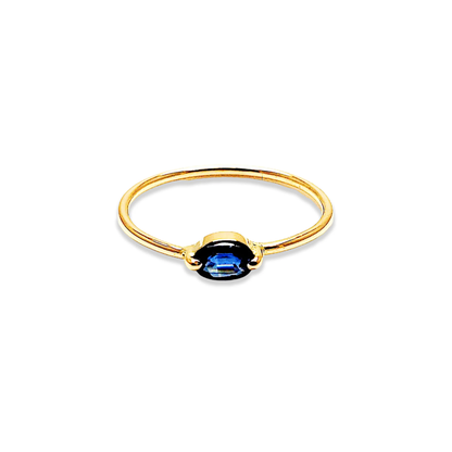 14K Gold Sapphire Ring