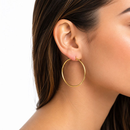 14K Gold Classic Hoop Earrings – Timeless Everyday Luxury Hoops