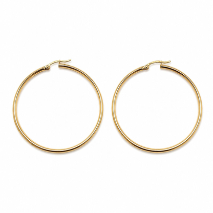 14K Gold Classic Hoop Earrings – Timeless Everyday Luxury Hoops