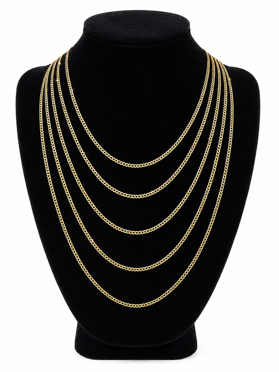 10K Gold 2mm Curb Chain Necklace – Classic Italian Gold Chain