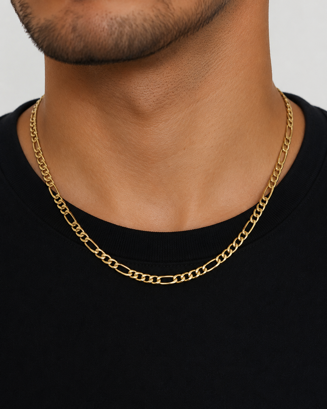 14K Gold Figaro Chain Necklace – Classic Italian Gold Chain