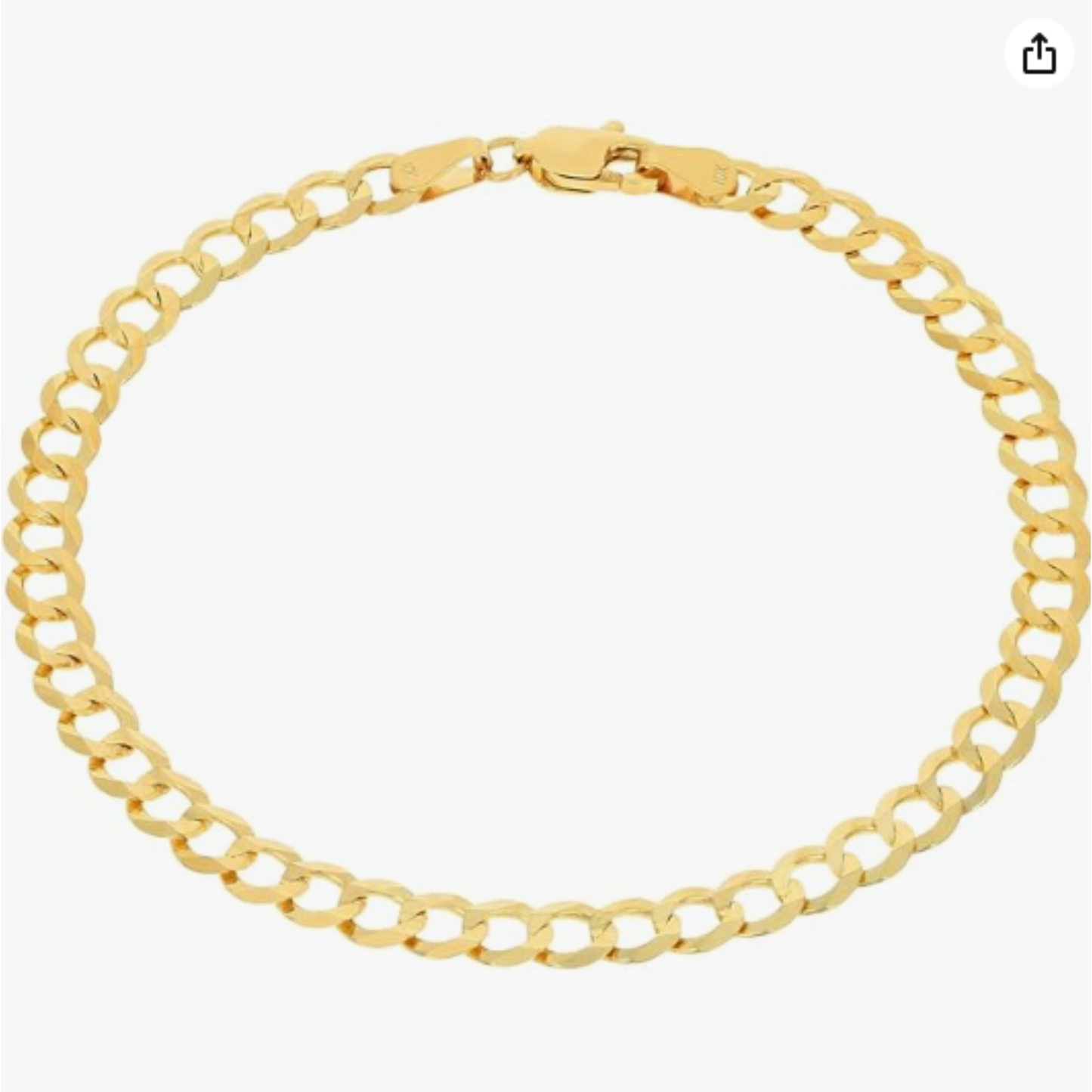 10K Gold Cuban Link Bracelet – Classic Curb Chain Luxury Bracelet
