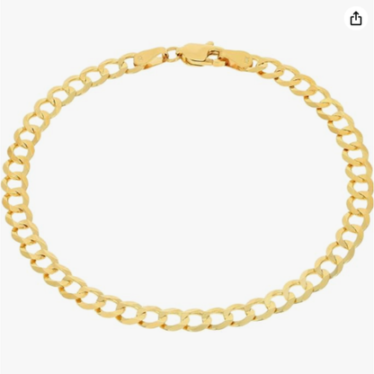 10K Gold Cuban Link Bracelet – Classic Curb Chain Luxury Bracelet