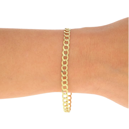 10K Gold Cuban Link Bracelet – Classic Curb Chain Luxury Bracelet
