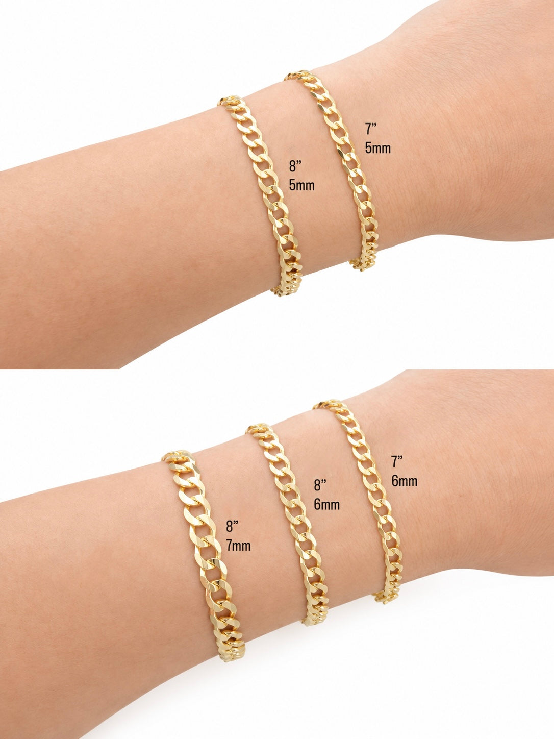 10K Gold Cuban Link Bracelet – Classic Curb Chain Luxury Bracelet