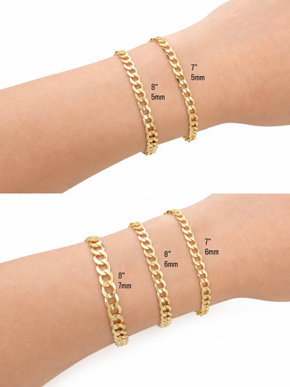 10K Gold Cuban Link Bracelet – Classic Curb Chain Luxury Bracelet