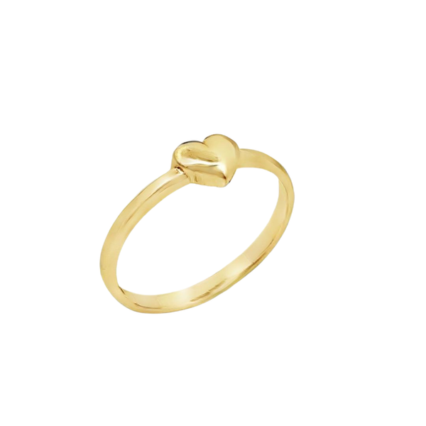 14K Gold Heart Ring – Elegant Minimalist Love Ring for Women