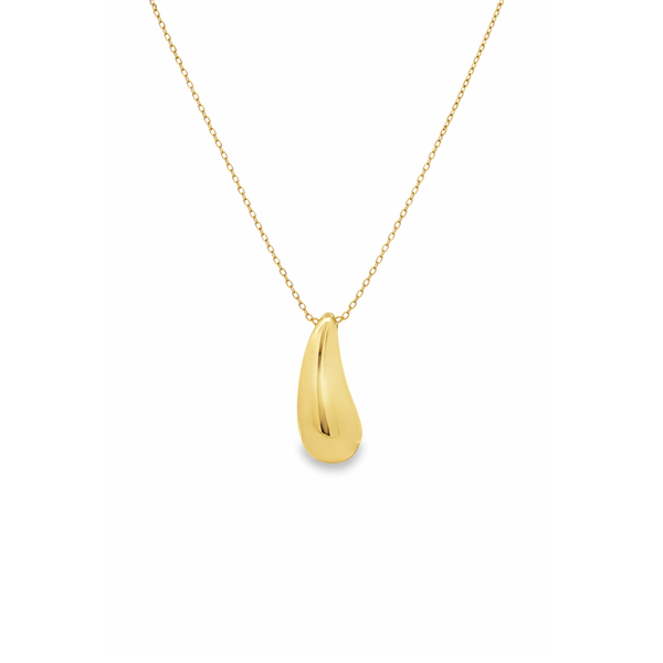 14K Gold Drop Pendant Necklace – Elegant Adjustable Gold Jewelry