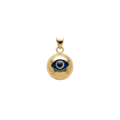 14K Turkish Gold Evil Eye Pendant – Protective Luxury Charm