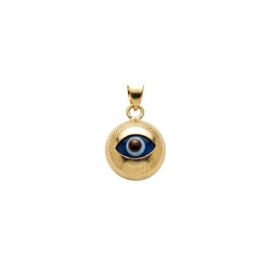 14K Gold Turkish Evil Eye Pendant