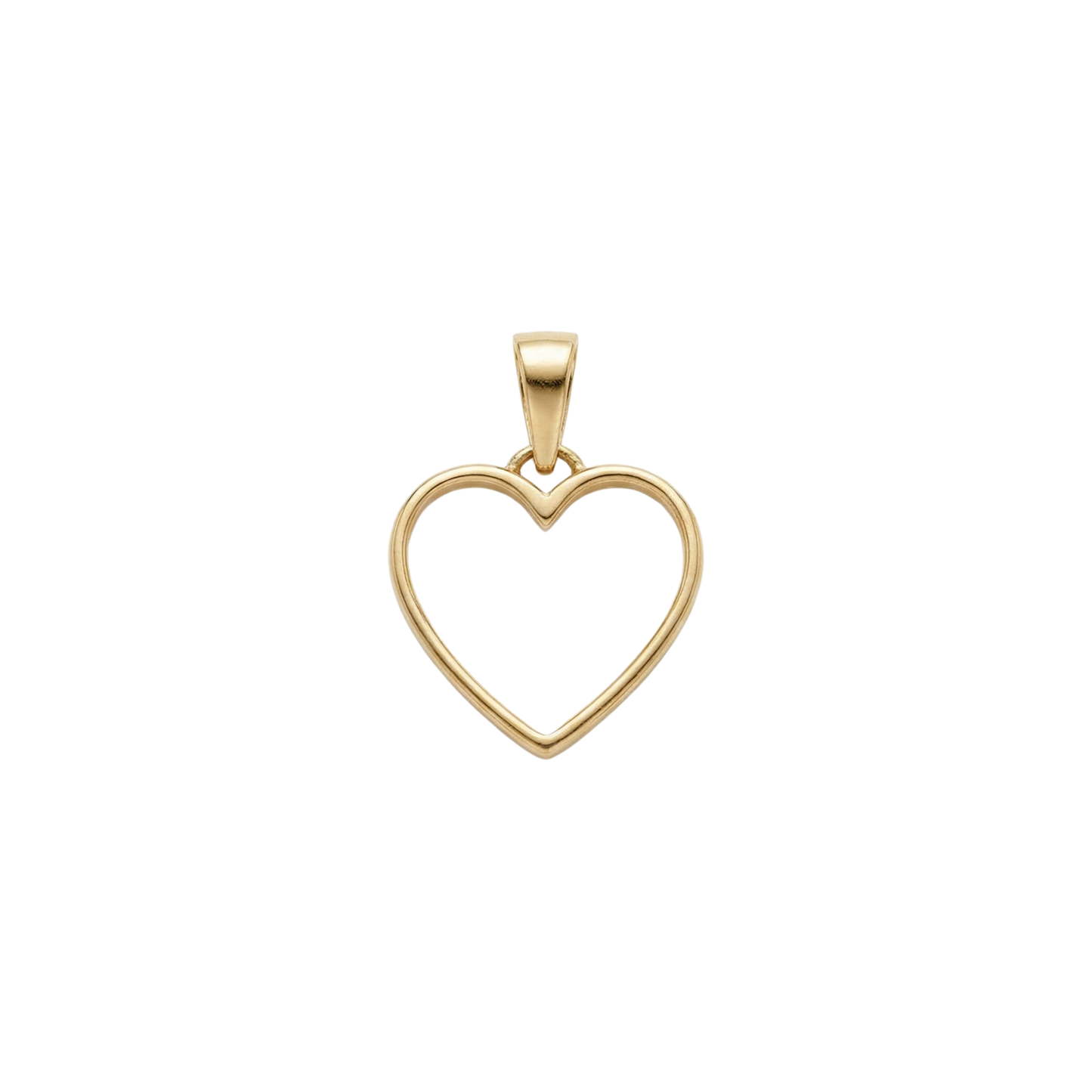 14K Gold Silhouette Heart Pendant