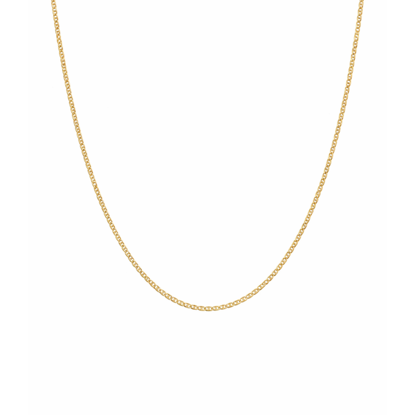 14K Gold Flat Marine Chain – Elegant Layering Gold Necklace
