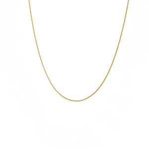 14K Gold Wheat Chain – Classic Minimalist Italian Gold Necklace