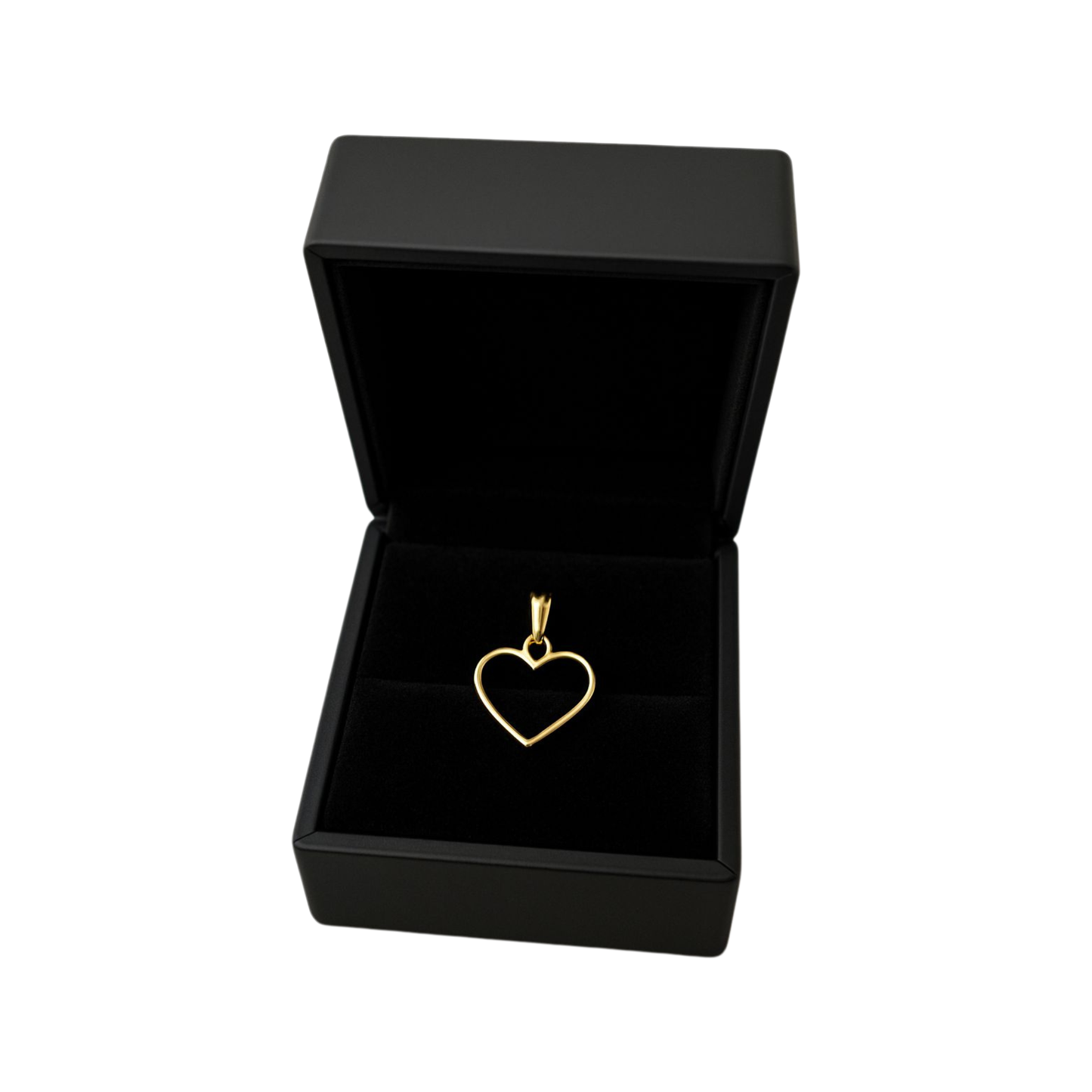 14K Gold Silhouette Heart Pendant