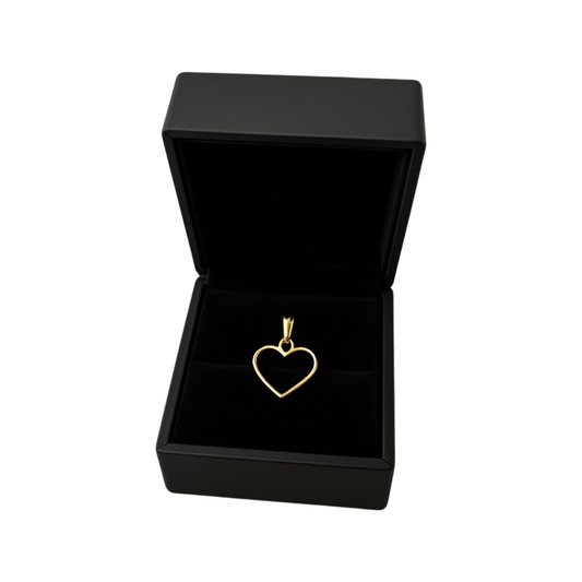 14K Gold Silhouette Heart Pendant