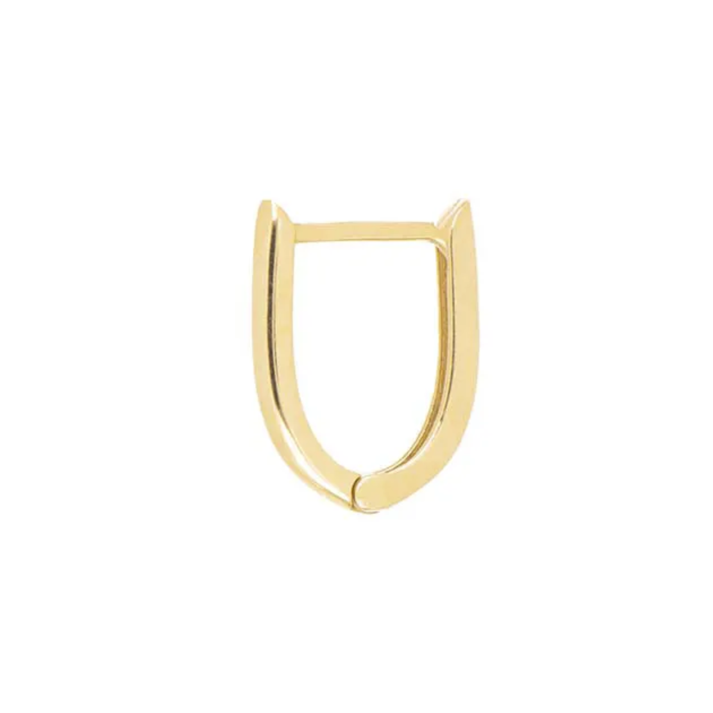 14K Gold U Huggie Earrings