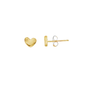 14K Gold Heart Stud Earrings – Romantic Everyday Gold Jewelry