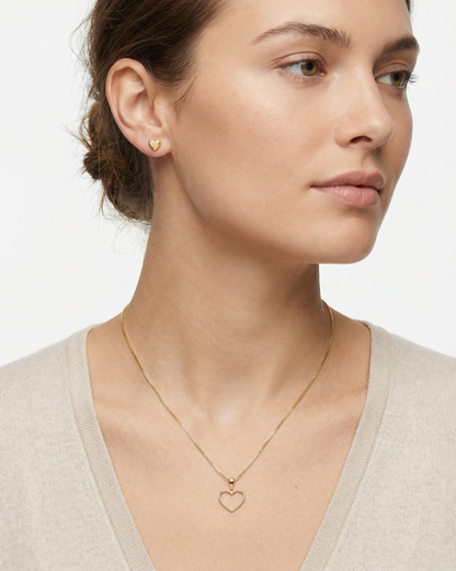 14K Gold Heart Set